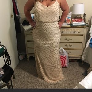 Adrianna Papell Beaded Bridesmaid Dress